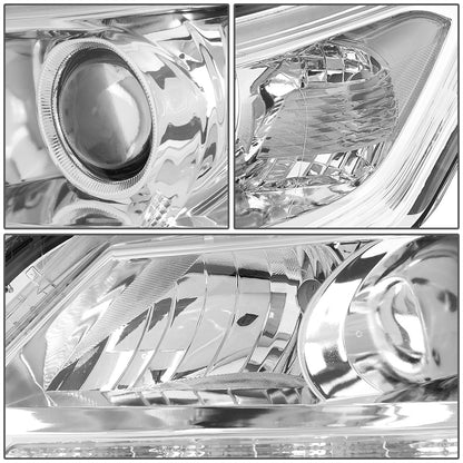 FAROS 13-15 HONDA ACCORD 4-DOOR - LED DRL - PROJECTOR - CHROME HOUSING / CLEAR CORNER - H11 LOW BEAM / 9005 HIGH BEAM