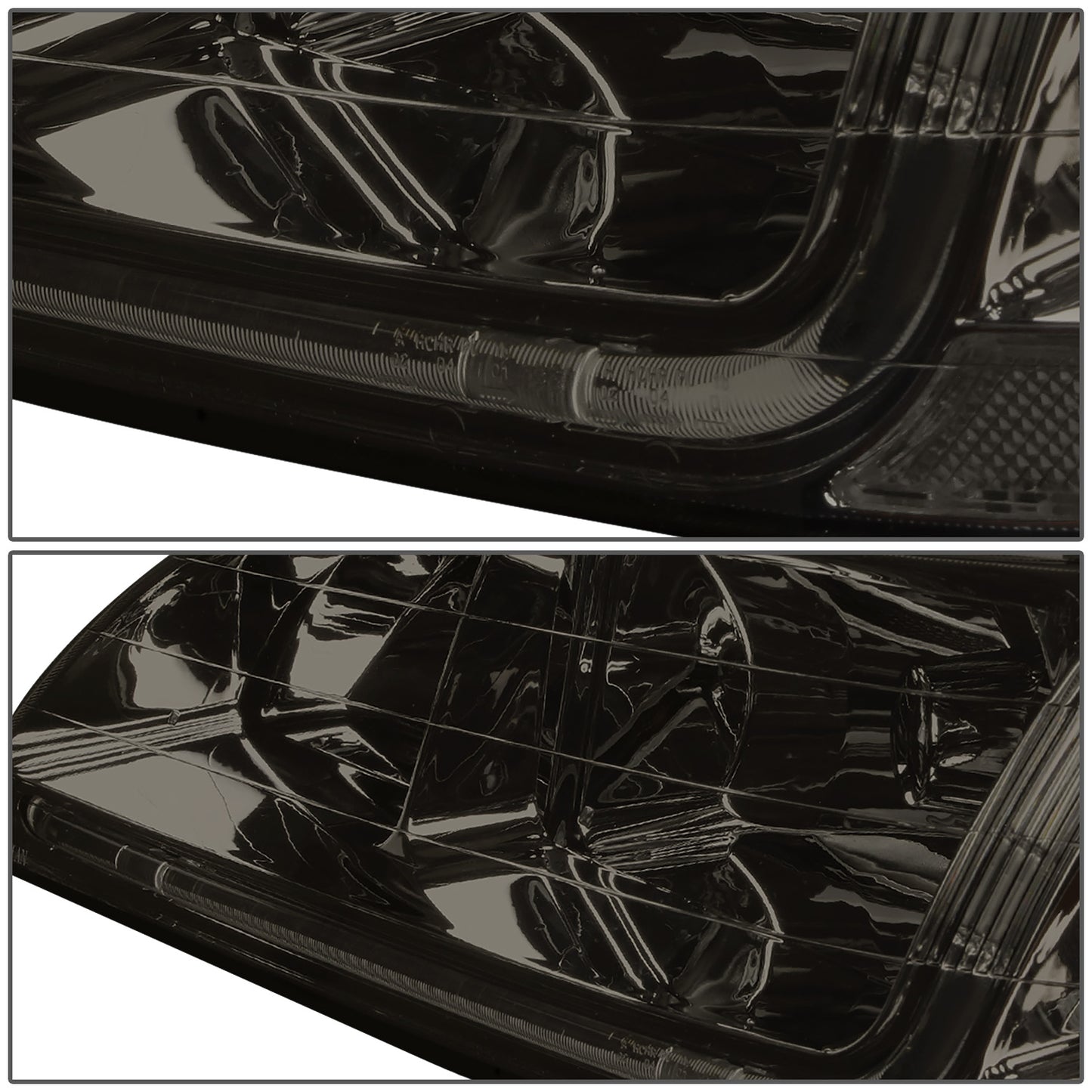 FAROS 98-02 HONDA ACCORD 2/4-DOOR - LED DRL - SMOKE HOUSING / CLEAR CORNER - 9006 LOW BEAM / 9005 HIGH BEAM