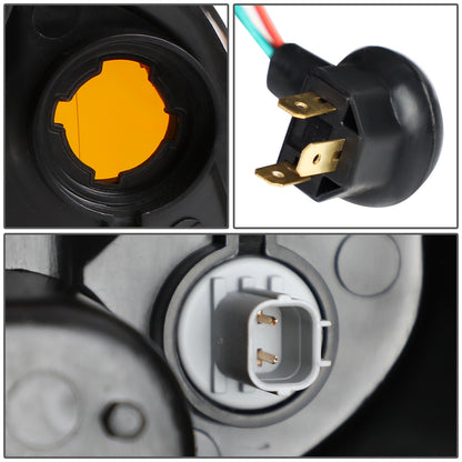 FAROS 01-03 HONDA CIVIC COUPE / SEDAN - LED RUNNING LIGHT REQUIRES WIRING INTO EXISTING LIGHTING WIRE HARNESS - LED DRL - PROJECTOR - BLACK HOUSING / AMBER CORNER - H7 LOW BEAM / H7 HIGH BEAM