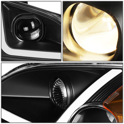 FAROS 01-03 HONDA CIVIC COUPE / SEDAN - LED RUNNING LIGHT REQUIRES WIRING INTO EXISTING LIGHTING WIRE HARNESS - LED DRL - PROJECTOR - BLACK HOUSING / AMBER CORNER - H7 LOW BEAM / H7 HIGH BEAM