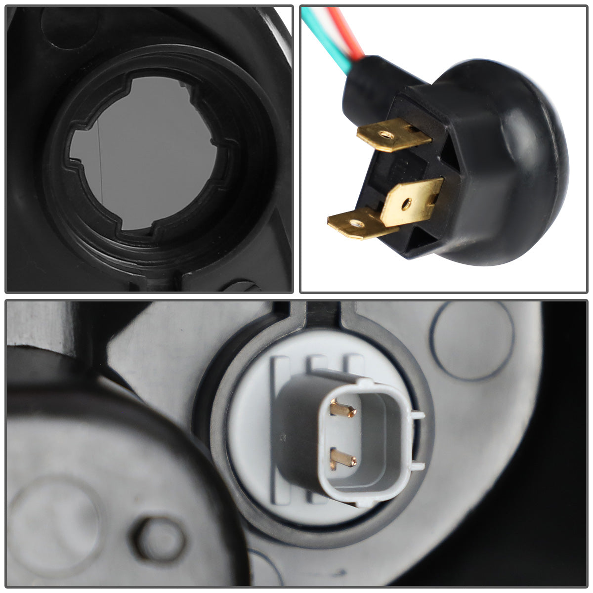 FAROS 01-03 HONDA CIVIC COUPE / SEDAN - LED RUNNING LIGHT REQUIRES WIRING INTO EXISTING LIGHTING WIRE HARNESS - LED DRL - PROJECTOR - BLACK HOUSING / CLEAR CORNER - H7 LOW BEAM / H7 HIGH BEAM