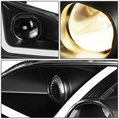 FAROS 01-03 HONDA CIVIC COUPE / SEDAN - LED RUNNING LIGHT REQUIRES WIRING INTO EXISTING LIGHTING WIRE HARNESS - LED DRL - PROJECTOR - BLACK HOUSING / CLEAR CORNER - H7 LOW BEAM / H7 HIGH BEAM