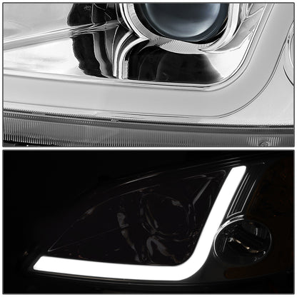 FAROS 01-03 HONDA CIVIC COUPE / SEDAN - LED RUNNING LIGHT REQUIRES WIRING INTO EXISTING LIGHTING WIRE HARNESS - LED DRL - PROJECTOR - CHROME HOUSING / AMBER CORNER - H7 LOW BEAM / H7 HIGH BEAM