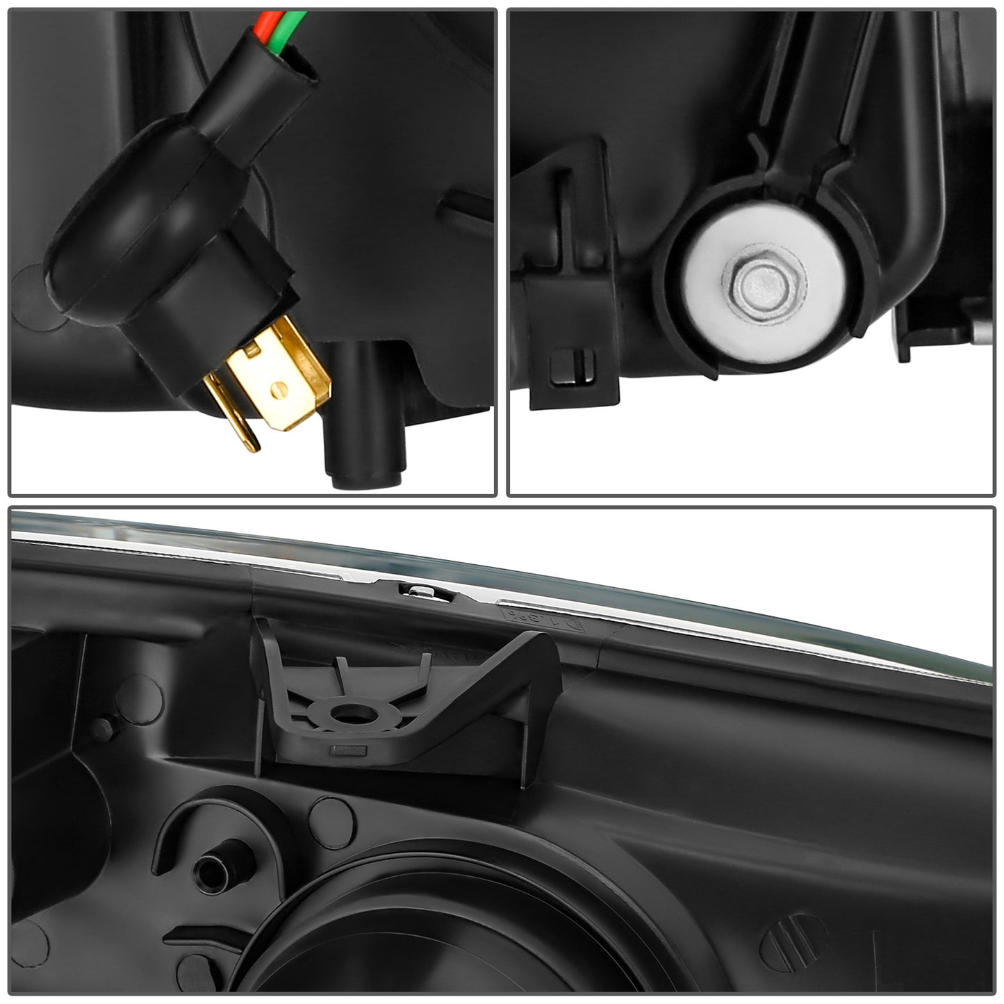 FAROS 01-03 HONDA CIVIC COUPE / SEDAN - LED RUNNING LIGHT REQUIRES WIRING INTO EXISTING LIGHTING WIRE HARNESS - LED DRL - PROJECTOR - CHROME HOUSING / AMBER CORNER - H7 LOW BEAM / H7 HIGH BEAM