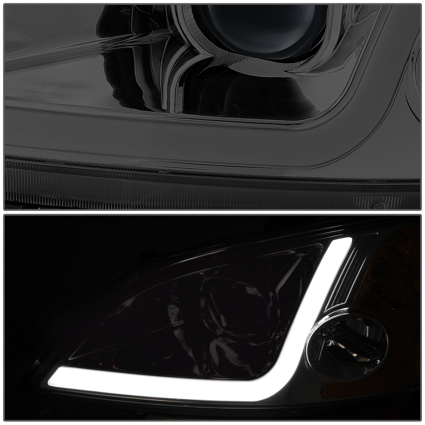 FAROS 01-03 HONDA CIVIC COUPE / SEDAN - LED RUNNING LIGHT REQUIRES WIRING INTO EXISTING LIGHTING WIRE HARNESS - LED DRL - PROJECTOR - SMOKE HOUSING / AMBER CORNER - H7 LOW BEAM / H7 HIGH BEAM