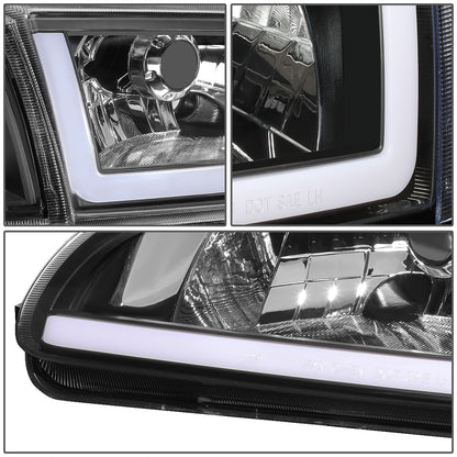 FAROS 92-95 HONDA CIVIC 2/3DR - DRL REQUIRES WIRING INTO EXISTING LIGHTING HARNESS - LED DRL - BLACK HOUSING / CLEAR CORNER - H4 HEADLIGHT / LED SIGNAL