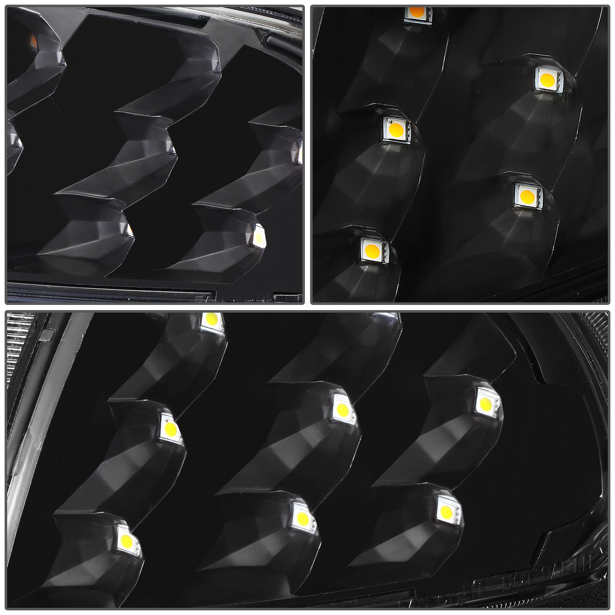 FAROS 92-95 HONDA CIVIC 2/3DR - DRL REQUIRES WIRING INTO EXISTING LIGHTING HARNESS - LED DRL - BLACK HOUSING / CLEAR CORNER - H4 HEADLIGHT / LED SIGNAL