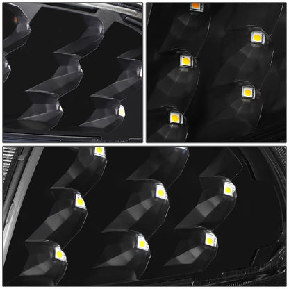 FAROS 92-95 HONDA CIVIC 2/3DR - DRL REQUIRES WIRING INTO EXISTING LIGHTING HARNESS - LED DRL - BLACK HOUSING / CLEAR CORNER - H4 HEADLIGHT / LED SIGNAL