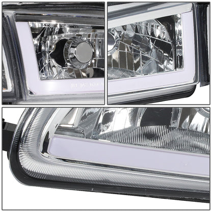 FAROS 92-95 HONDA CIVIC 2/3DR - DRL REQUIRES WIRING INTO EXISTING LIGHTING HARNESS - LED DRL - CHROME HOUSING / CLEAR CORNER - H4 HEADLIGHT / LED SIGNAL