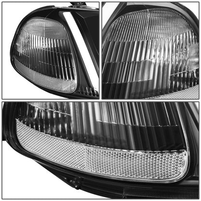 FAROS 96-98 HONDA CIVIC - LED RUNNING LIGHT REQUIRES WIRING INTO EXISTING LIGHTING WIRE HARNESS - LED DRL - PROJECTOR - BLACK HOUSING / CLEAR CORNER - H7 LOW BEAM / H7 HIGH BEAM