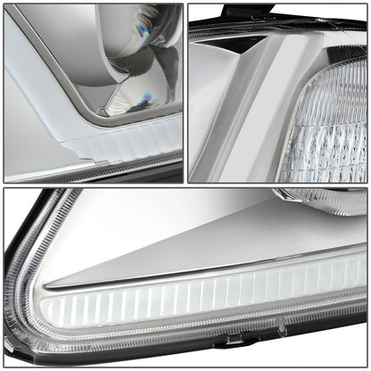 FAROS 96-98 HONDA CIVIC - LED RUNNING LIGHT REQUIRES WIRING INTO EXISTING LIGHTING WIRE HARNESS - LED DRL - PROJECTOR - CHROME HOUSING / CLEAR CORNER - H7 LOW BEAM / H7 HIGH BEAM