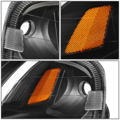 FAROS 99-00 HONDA CIVIC - LED RUNNING LIGHT REQUIRES WIRING INTO EXISTING LIGHTING WIRE HARNESS - LED DRL - PROJECTOR - BLACK HOUSING / AMBER CORNER - H7 LOW BEAM / H7 HIGH BEAM