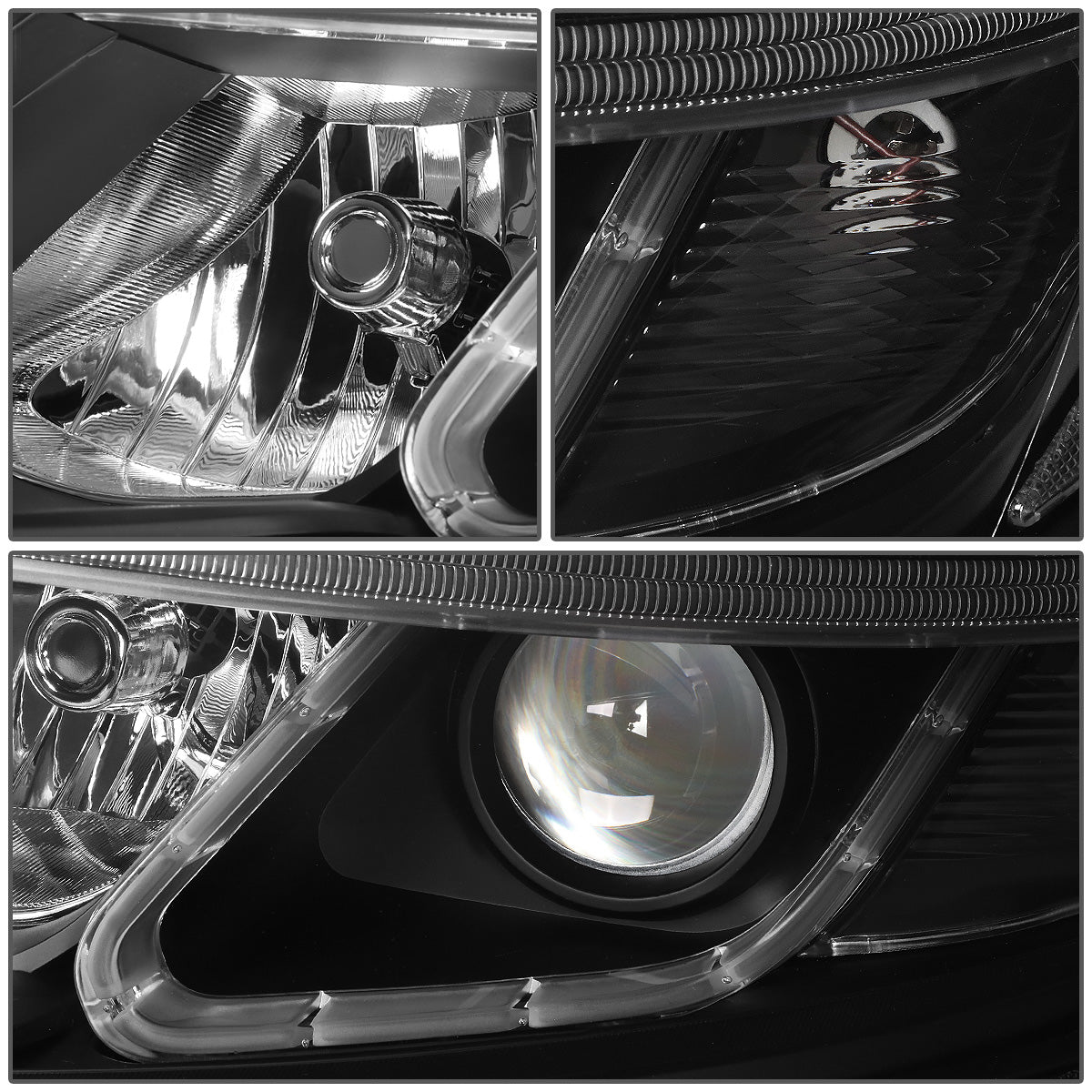 FAROS 14-15 KIA SORENTO - FITS MODELS WITH HALOGEN HEADLIGHTS WITH LED DRL - LED DRL - BLACK HOUSING / AMBER CORNER