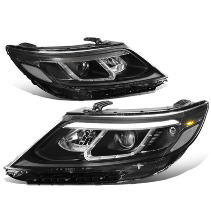 FAROS 14-15 KIA SORENTO - FITS MODELS WITH HALOGEN HEADLIGHTS WITH LED DRL - LED DRL - BLACK HOUSING / CLEAR CORNER