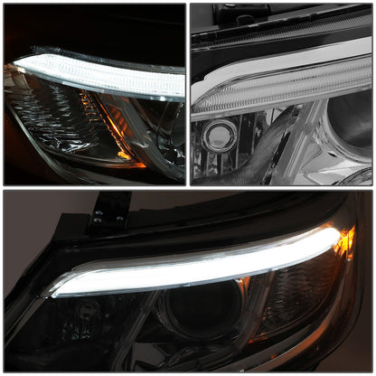 FAROS 14-15 KIA SORENTO - FITS MODELS WITH HALOGEN HEADLIGHTS WITH LED DRL - LED DRL - CHROME HOUSING / CLEAR CORNER