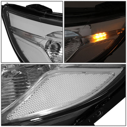 FAROS 14-15 KIA SORENTO - FITS MODELS WITH HALOGEN HEADLIGHTS WITH LED DRL - LED DRL - CHROME HOUSING / CLEAR CORNER