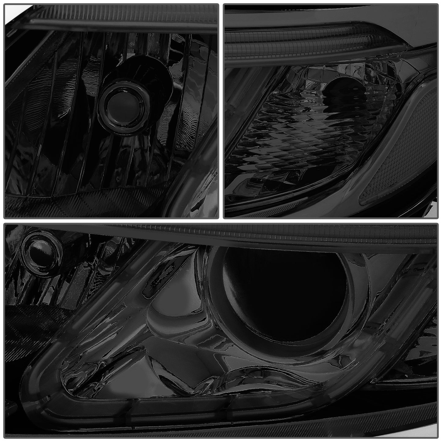 FAROS 14-15 KIA SORENTO - FITS MODELS WITH HALOGEN HEADLIGHTS WITH LED DRL - LED DRL - SMOKE HOUSING / CLEAR CORNER