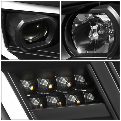 FAROS 17-22 NISSAN TITAN / 16-22 NISSAN TITAN XD - FITS MODELS WITH HALOGEN HEADLIGHTS ONLY - DOES NOT FIT FACTORY HID EQUIPPED MODELS - PROJECTOR CONVERSION LED RUNNING LIGHT STRIP - H1 LOW BEAM / H1 HIGH BEAM / 2825 SIDE MARKER - BLACK HOUSING / AMBER