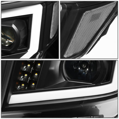 FAROS 17-22 NISSAN TITAN / 16-22 NISSAN TITAN XD - FITS MODELS WITH HALOGEN HEADLIGHTS ONLY - DOES NOT FIT FACTORY HID EQUIPPED MODELS - PROJECTOR CONVERSION LED RUNNING LIGHT STRIP - H1 LOW BEAM / H1 HIGH BEAM / 2825 SIDE MARKER - BLACK HOUSING / CLEAR
