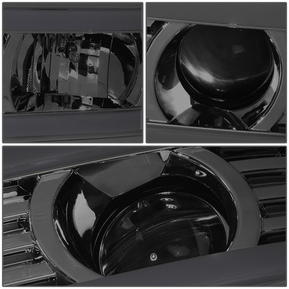 FAROS 07-13 GMC SIERRA 1500 / 07-14 GMC SIERRA 2500, 3500 - DOES NOT FIT 2007 CLASSIC STYLES - LIGHT BAR REQUIRES WIRING INTO EXISTING HARNESS - DUAL U-BAR LED DRL - SMOKE HOUSING / CLEAR CORNER