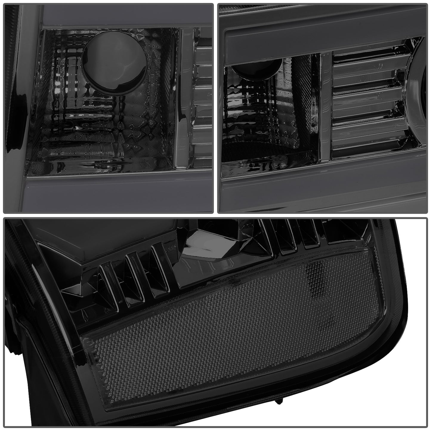 FAROS 07-13 GMC SIERRA 1500 / 07-14 GMC SIERRA 2500, 3500 - DOES NOT FIT 2007 CLASSIC STYLES - LIGHT BAR REQUIRES WIRING INTO EXISTING HARNESS - DUAL U-BAR LED DRL - SMOKE HOUSING / CLEAR CORNER