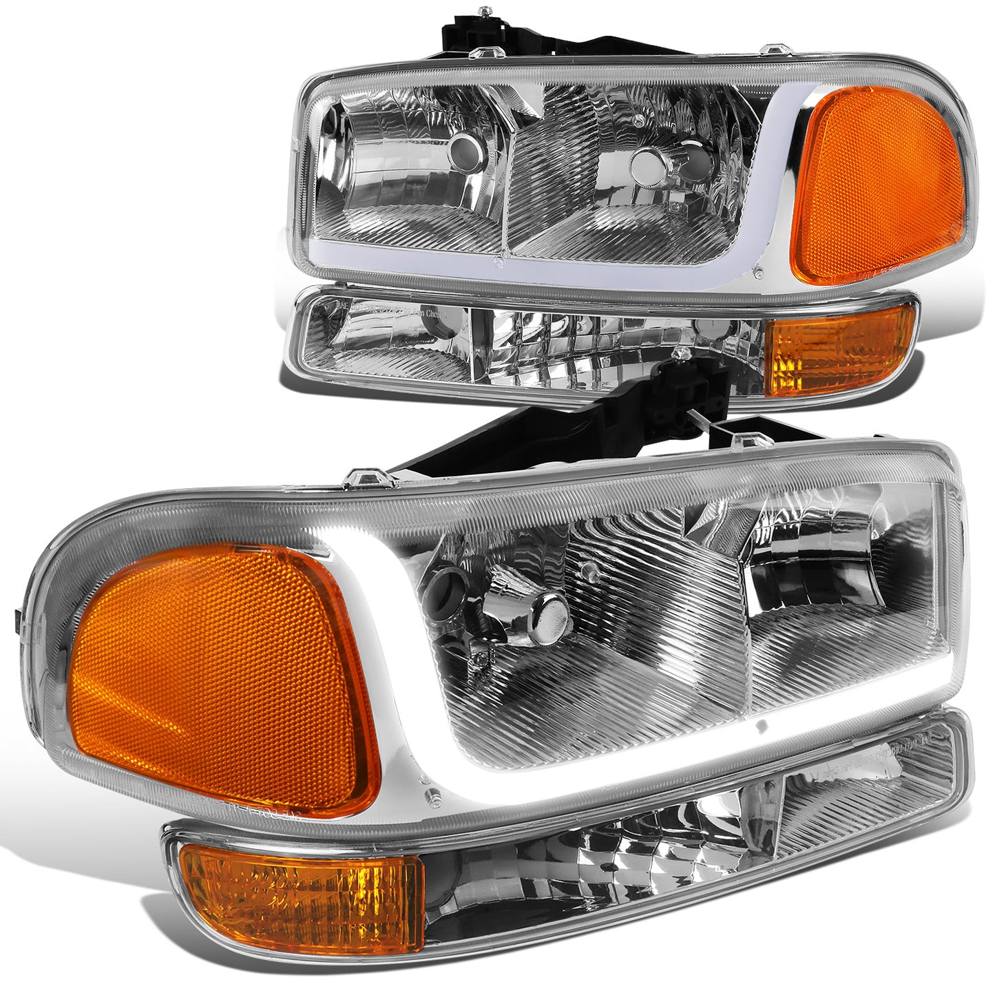 FAROS 99-07 GMC SIERRA 1500 / 01-07 GMC SIERRA 1500HD, SIERRA 2500HD, SIERRA 3500HD / 99-04 GMC SIERRA 2500 / 99-06 GMC YUKON / 00-06 GMC YUKON XL 1500, YUKON XL 2500 / 2001 GMC SIERRA C3 - DOES NOT FIT DENALI TRIMS / FITS 2007 CLASSIC MODELS ONLY - LED