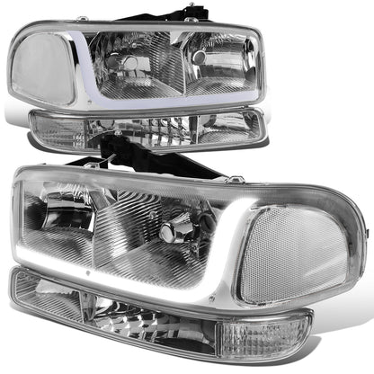 FAROS 99-07 GMC SIERRA 1500 / 01-07 GMC SIERRA 1500HD, SIERRA 2500HD, SIERRA 3500HD / 99-04 GMC SIERRA 2500 / 99-06 GMC YUKON / 00-06 GMC YUKON XL 1500, YUKON XL 2500 / 2001 GMC SIERRA C3 - DOES NOT FIT DENALI TRIMS / FITS 2007 CLASSIC MODELS ONLY - LED
