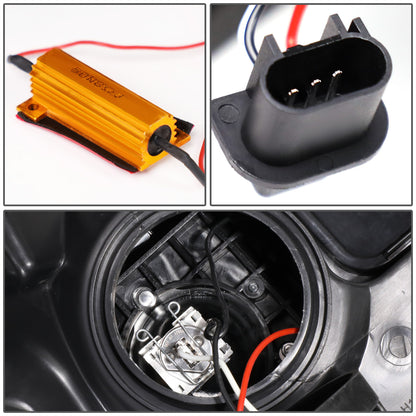 FAROS 09-14 FORD F-150 - ONLY FITS MODELS WITH HALOGEN HEADLIGHTS WITHOUT PROJECTOR - DAYTIME RUNNING LIGHT BAR REQUIRES WIRING INTO EXISITING LIGHTING HARNESS - LED DRL - PROJECTOR LOW BEAM - CHROME HOUSING / AMBER CORNER - H1 HIGH, H1 LOW BEAM, 1