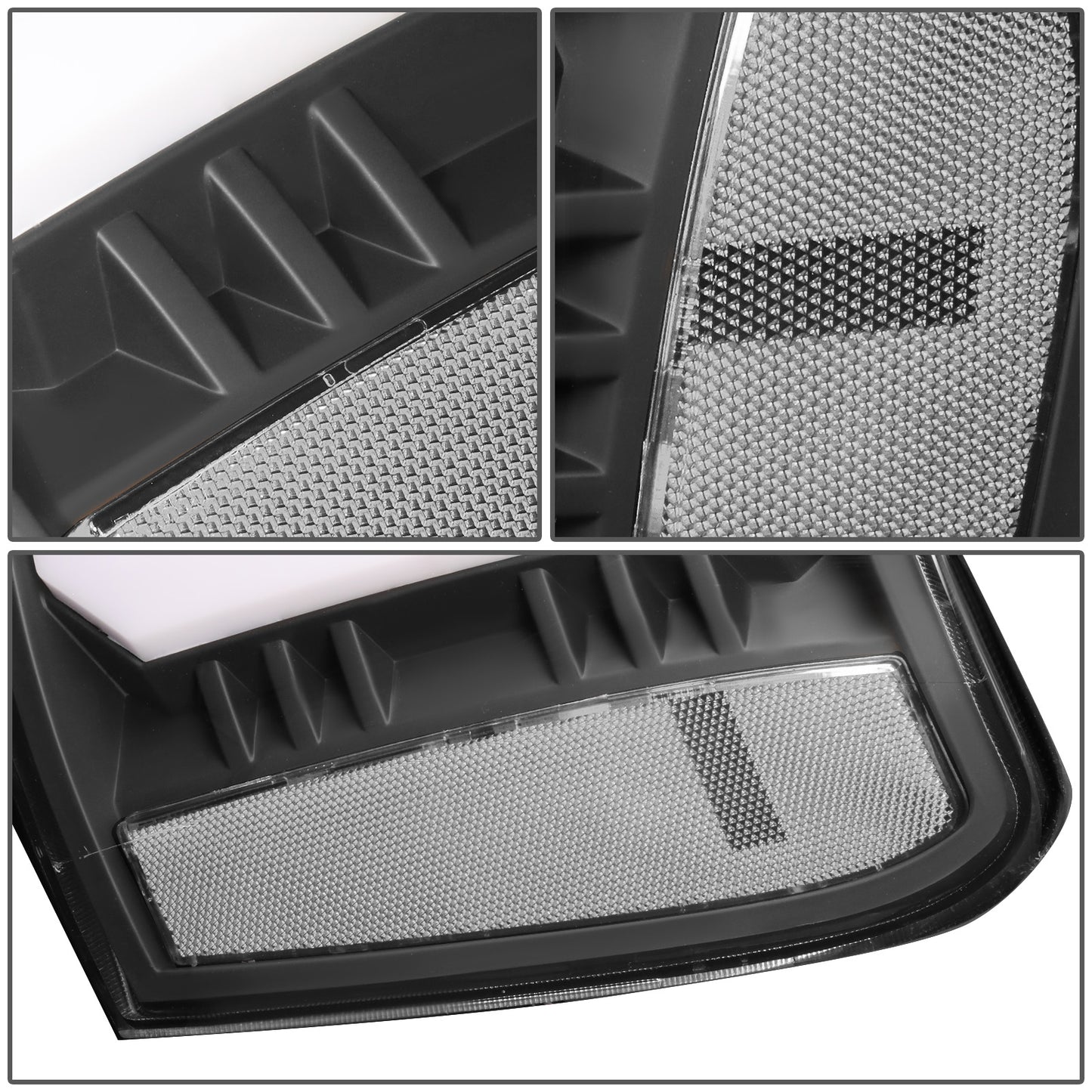 FAROS 07-13 GMC SIERRA 1500 / 07-14 GMC SIERRA 2500, 3500 - DOES NOT FIT 2007 CLASSIC STYLES - C-BAR LED DRL - SEQUENTIAL LED - BLACK HOUSING / CLEAR CORNER