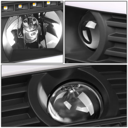 FAROS 07-13 GMC SIERRA 1500 / 07-14 GMC SIERRA 2500, 3500 - DOES NOT FIT 2007 CLASSIC STYLES - C-BAR LED DRL - SEQUENTIAL LED - BLACK HOUSING / CLEAR CORNER