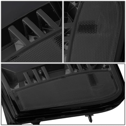 FAROS 07-13 GMC SIERRA 1500 / 07-14 GMC SIERRA 2500, 3500 - DOES NOT FIT 2007 CLASSIC STYLES - C-BAR LED DRL - SEQUENTIAL LED - SMOKE HOUSING / CLEAR CORNER