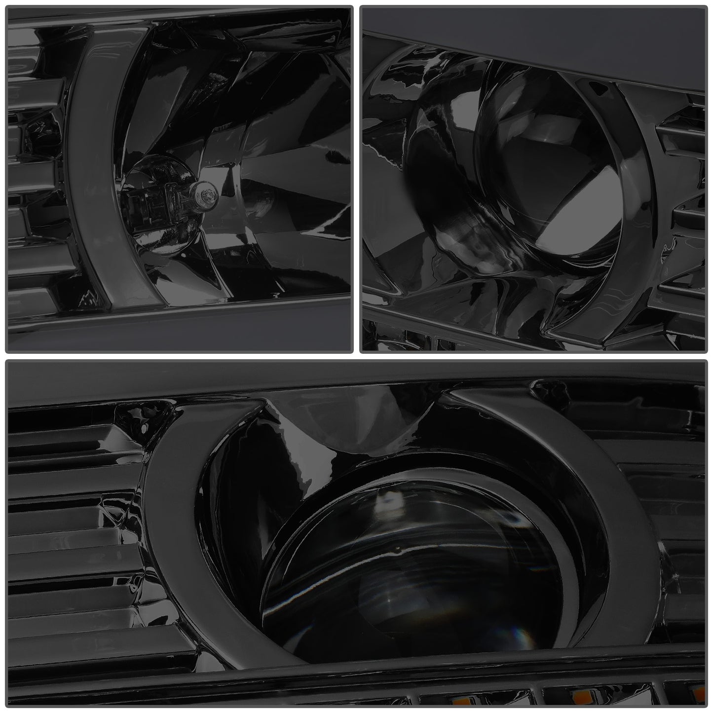 FAROS 07-13 GMC SIERRA 1500 / 07-14 GMC SIERRA 2500, 3500 - DOES NOT FIT 2007 CLASSIC STYLES - C-BAR LED DRL - SEQUENTIAL LED - SMOKE HOUSING / CLEAR CORNER