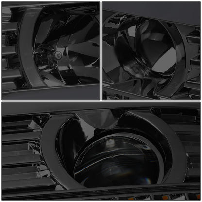 FAROS 07-13 GMC SIERRA 1500 / 07-14 GMC SIERRA 2500, 3500 - DOES NOT FIT 2007 CLASSIC STYLES - C-BAR LED DRL - SEQUENTIAL LED - SMOKE HOUSING / CLEAR CORNER