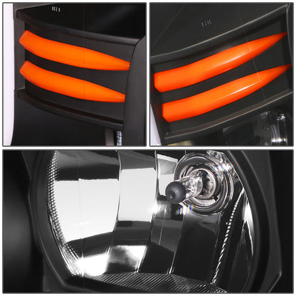 FAROS 18-21 FORD F-150 - FITS MODELS WITH HALOGEN HEADLIGHTS ONLY - C-BAR LED DRL - SEQUENTIAL LED - BLACK HOUSING / CLEAR CORNER