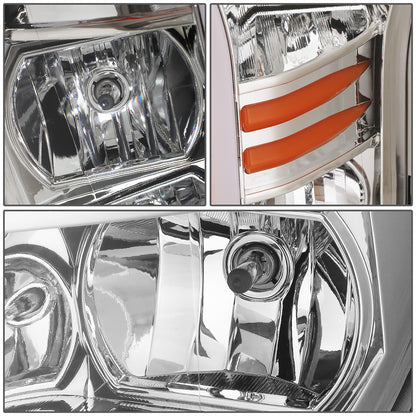 FAROS 18-21 FORD F-150 - FITS MODELS WITH HALOGEN HEADLIGHTS ONLY - C-BAR LED DRL - SEQUENTIAL LED - CHROME HOUSING / AMBER CORNER