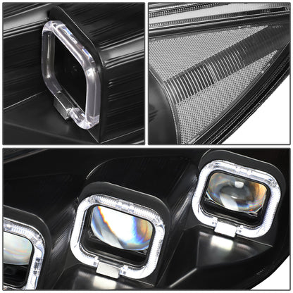 FAROS 15-18 FORD FOCUS - FITS MODELS WITH HALOGEN HEADLIGHTS ONLY - FITS MODELS WITHOUT LED DRL - SEQUENTIAL HALO - PROJECTOR HIGH / LOW BEAM - BLACK HOUSING / CLEAR CORNER