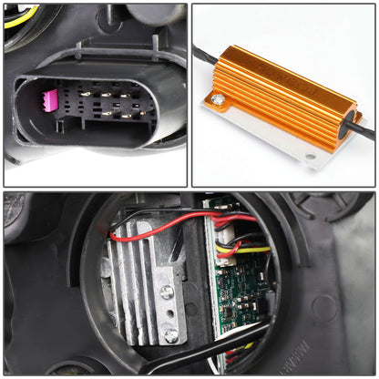 FAROS 15-18 FORD FOCUS - FITS MODELS WITH HALOGEN HEADLIGHTS ONLY - FITS MODELS WITHOUT LED DRL - SEQUENTIAL HALO - PROJECTOR HIGH / LOW BEAM - CHROME HOUSING / AMBER CORNER