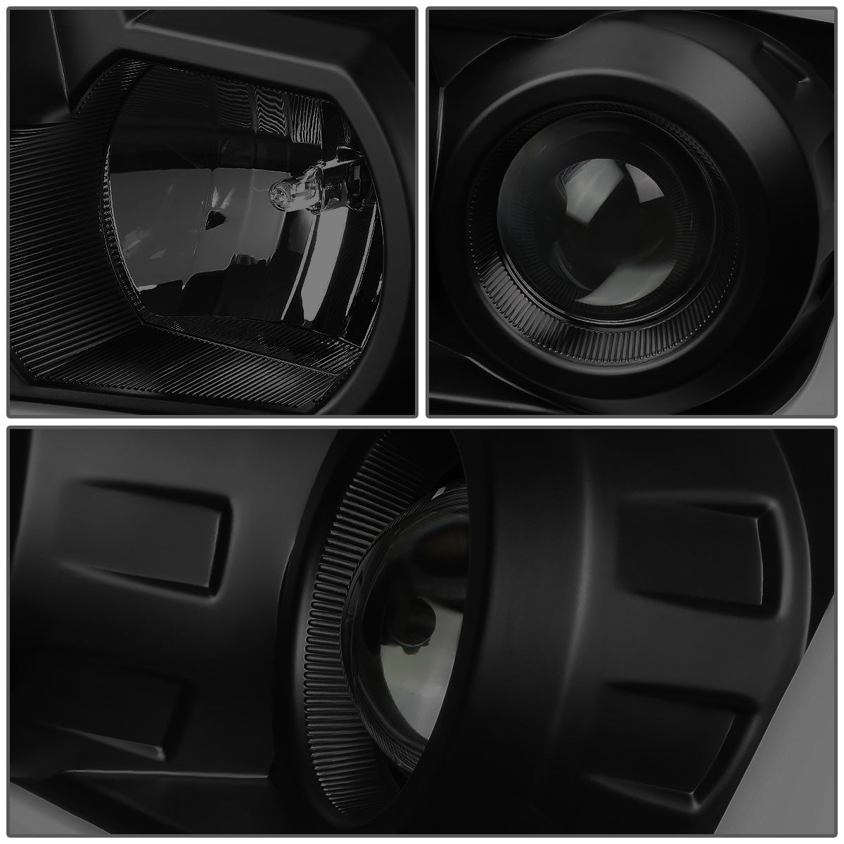 FAROS 08-17 TOYOTA SEQUOIA / 07-13 TOYOTA TUNDRA - FITS MODELS WITHOUT LEVEL ADJUSTER - DRL LIGHT BAR WILL REQUIRE WIRING TO EXISTING HARNESS - LED DRL - PROJECTOR - BLACK HOUSING / SMOKE LENS / CLEAR CORNER - H1 LOW BEAM / H1 HIGH BEAM