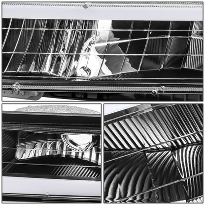 FAROS CLEAR LENS,CLEAR REFLECTOR,BLACK HOUSING - 4PCS - LED BAR - 92-94 CHEVROLET BLAZER / 88-99 CHEVROLET C1500 / 92-99 CHEVROLET C1500 SUBURBAN / 88-00 CHEVROLET C2500 / 92-99 CHEVROLET C2500 SUBURBAN / 88-00 CHEVROLET C3500 / 88-99 CHEVROLET K1500 /