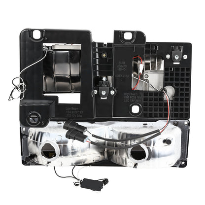 FAROS CLEAR LENS,CLEAR REFLECTOR,BLACK HOUSING - 4PCS - LED BAR - 92-94 CHEVROLET BLAZER / 88-99 CHEVROLET C1500 / 92-99 CHEVROLET C1500 SUBURBAN / 88-00 CHEVROLET C2500 / 92-99 CHEVROLET C2500 SUBURBAN / 88-00 CHEVROLET C3500 / 88-99 CHEVROLET K1500 /