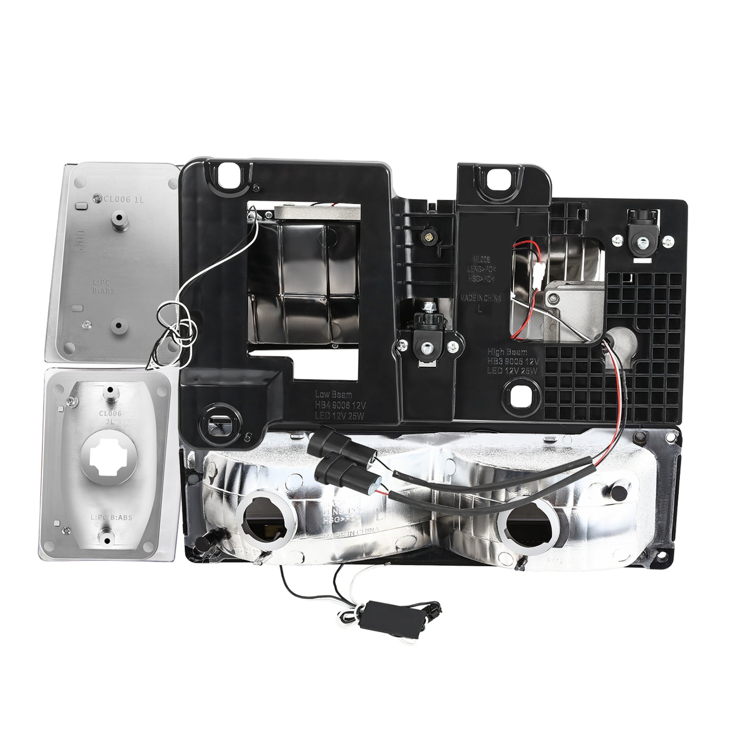 FAROS CLEAR LENS,AMBER REFLECTOR,CHROME HOUSING - 8PCS - LED BAR - 92-93 CHEVROLET BLAZER / 88-93 CHEVROLET C1500 / 92-93 CHEVROLET C1500 SUBURBAN / 88-93 CHEVROLET C2500 / 92-93 CHEVROLET C2500 SUBURBAN / 88-93 CHEVROLET C3500 / 88-93 CHEVROLET K1500 /