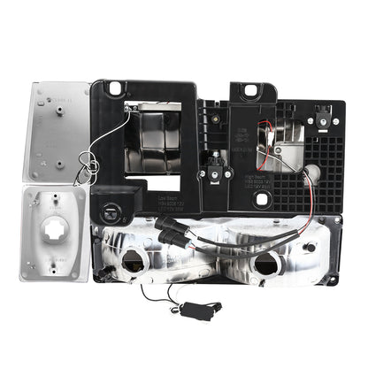 FAROS CLEAR LENS,AMBER REFLECTOR,CHROME HOUSING - 8PCS - LED BAR - 92-93 CHEVROLET BLAZER / 88-93 CHEVROLET C1500 / 92-93 CHEVROLET C1500 SUBURBAN / 88-93 CHEVROLET C2500 / 92-93 CHEVROLET C2500 SUBURBAN / 88-93 CHEVROLET C3500 / 88-93 CHEVROLET K1500 /