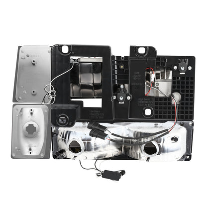 FAROS SMOKE LENS,AMBER REFLECTOR,CHROME HOUSING - 8PCS - LED BAR - 92-93 CHEVROLET BLAZER / 88-93 CHEVROLET C1500 / 92-93 CHEVROLET C1500 SUBURBAN / 88-93 CHEVROLET C2500 / 92-93 CHEVROLET C2500 SUBURBAN / 88-93 CHEVROLET C3500 / 88-93 CHEVROLET K1500 /