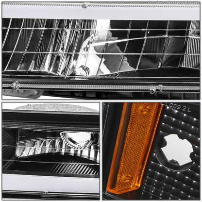 FAROS CLEAR LENS,AMBER REFLECTOR,BLACK HOUSING - 8PCS - LED BAR - 94 CHEVROLET BLAZER / 94-99 CHEVROLET C1500 / 94-99 CHEVROLET C1500 SUBURBAN / 94-00 CHEVROLET C2500 / 94-99 CHEVROLET C2500 SUBURBAN / 94-00 CHEVROLET C3500 / 94-99 CHEVROLET K1500 / 94-99