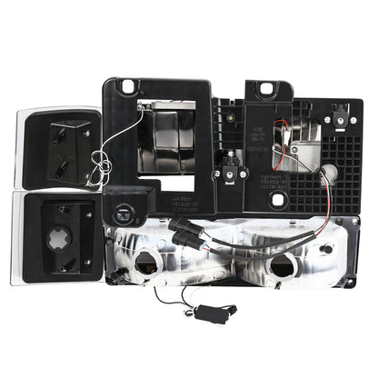 FAROS CLEAR LENS,AMBER REFLECTOR,BLACK HOUSING - 8PCS - LED BAR - 94 CHEVROLET BLAZER / 94-99 CHEVROLET C1500 / 94-99 CHEVROLET C1500 SUBURBAN / 94-00 CHEVROLET C2500 / 94-99 CHEVROLET C2500 SUBURBAN / 94-00 CHEVROLET C3500 / 94-99 CHEVROLET K1500 / 94-99