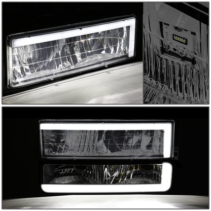 FAROS SMOKE LENS,AMBER REFLECTOR,CHROME HOUSING - 8PCS - LED BAR - 94 CHEVROLET BLAZER / 94-99 CHEVROLET C1500 / 94-99 CHEVROLET C1500 SUBURBAN / 94-00 CHEVROLET C2500 / 94-99 CHEVROLET C2500 SUBURBAN / 94-00 CHEVROLET C3500 / 94-99 CHEVROLET K1500 /