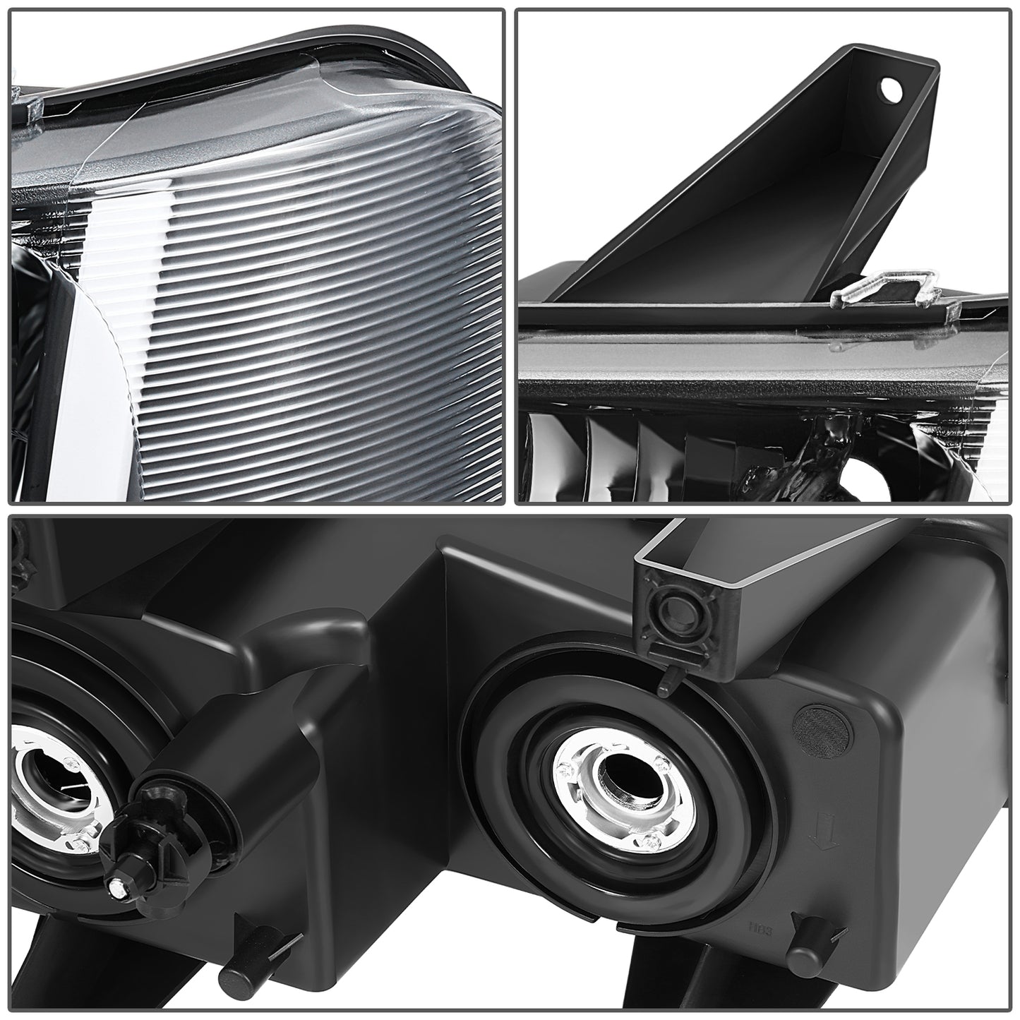 FAROS CLEAR LENS,AMBER REFLECTOR,BLACK HOUSING - 4PCS - LED BAR - 03-14 CHEVROLET EXPRESS 1500 / 03-23 CHEVROLET EXPRESS 2500 / 03-23 CHEVROLET EXPRESS 3500 / 09-22 CHEVROLET EXPRESS 4500 / 03-14 GMC SAVANA 1500 / 03-23 GMC SAVANA 2500 / 03-23 GMC SAVANA