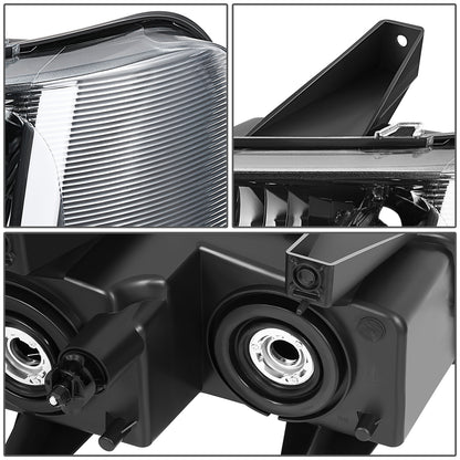 FAROS CLEAR LENS,AMBER REFLECTOR,BLACK HOUSING - 4PCS - LED BAR - 03-14 CHEVROLET EXPRESS 1500 / 03-23 CHEVROLET EXPRESS 2500 / 03-23 CHEVROLET EXPRESS 3500 / 09-22 CHEVROLET EXPRESS 4500 / 03-14 GMC SAVANA 1500 / 03-23 GMC SAVANA 2500 / 03-23 GMC SAVANA