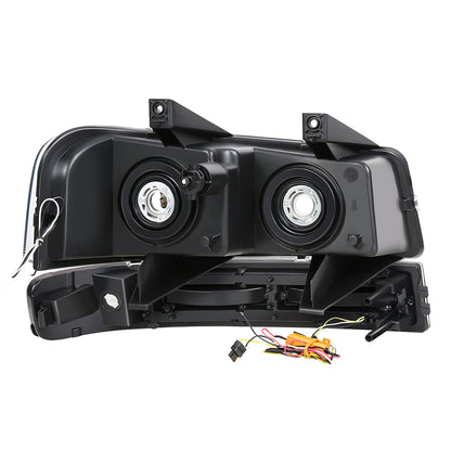 FAROS CLEAR LENS,AMBER REFLECTOR,BLACK HOUSING - 4PCS - LED BAR - 03-14 CHEVROLET EXPRESS 1500 / 03-23 CHEVROLET EXPRESS 2500 / 03-23 CHEVROLET EXPRESS 3500 / 09-22 CHEVROLET EXPRESS 4500 / 03-14 GMC SAVANA 1500 / 03-23 GMC SAVANA 2500 / 03-23 GMC SAVANA