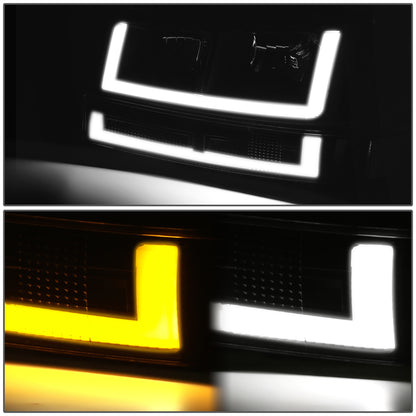 FAROS CLEAR LENS,CLEAR REFLECTOR,BLACK HOUSING - 4PCS - LED BAR - 03-14 CHEVROLET EXPRESS 1500 / 03-23 CHEVROLET EXPRESS 2500 / 03-23 CHEVROLET EXPRESS 3500 / 09-22 CHEVROLET EXPRESS 4500 / 03-14 GMC SAVANA 1500 / 03-23 GMC SAVANA 2500 / 03-23 GMC SAVANA